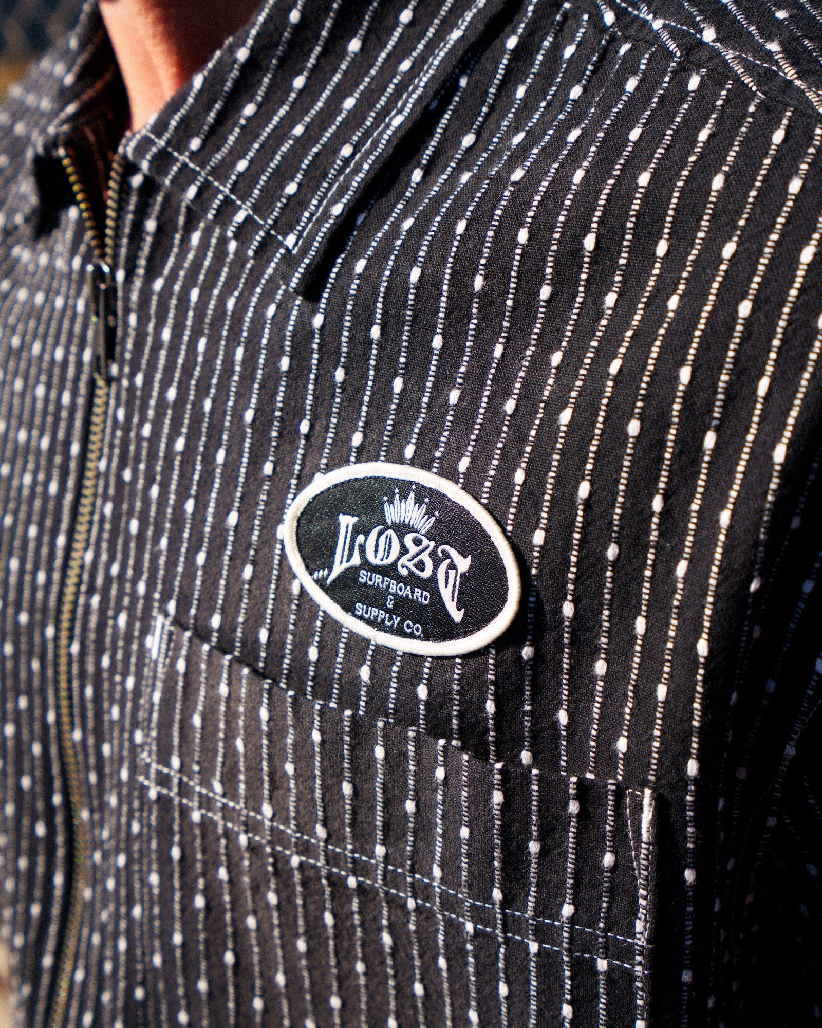 Black and white striped shirt design