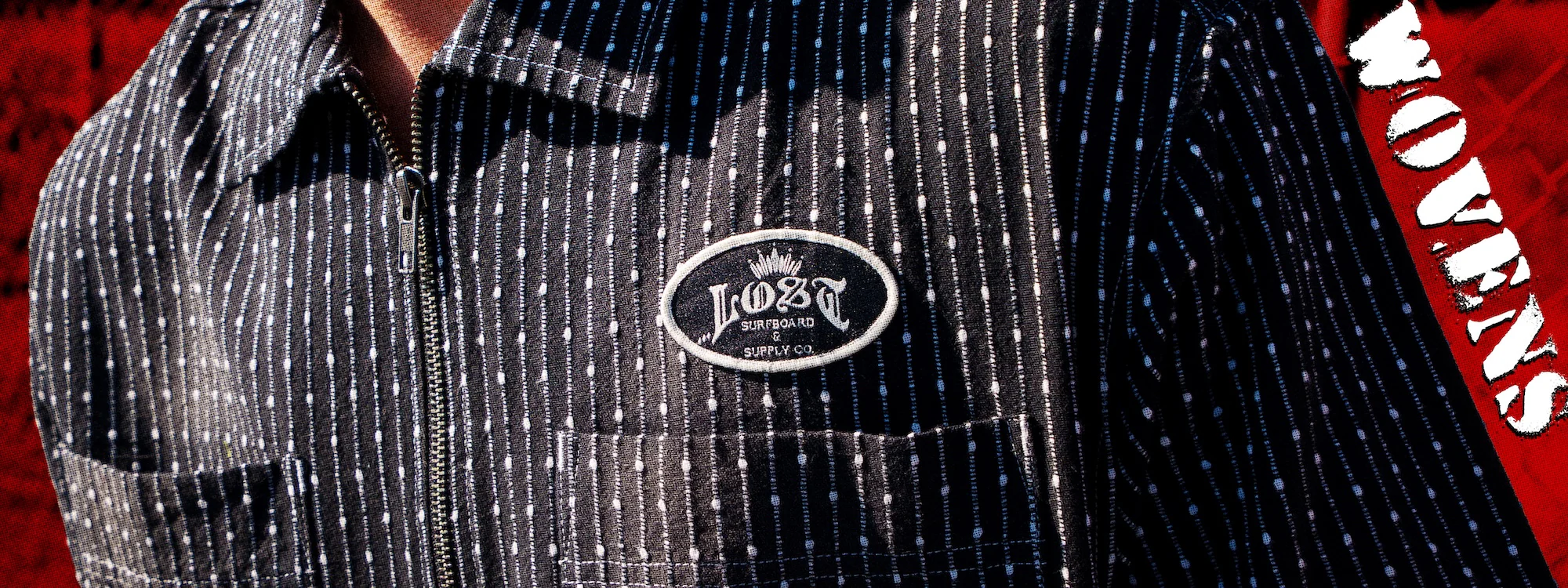 Striped shirt with woven label detail