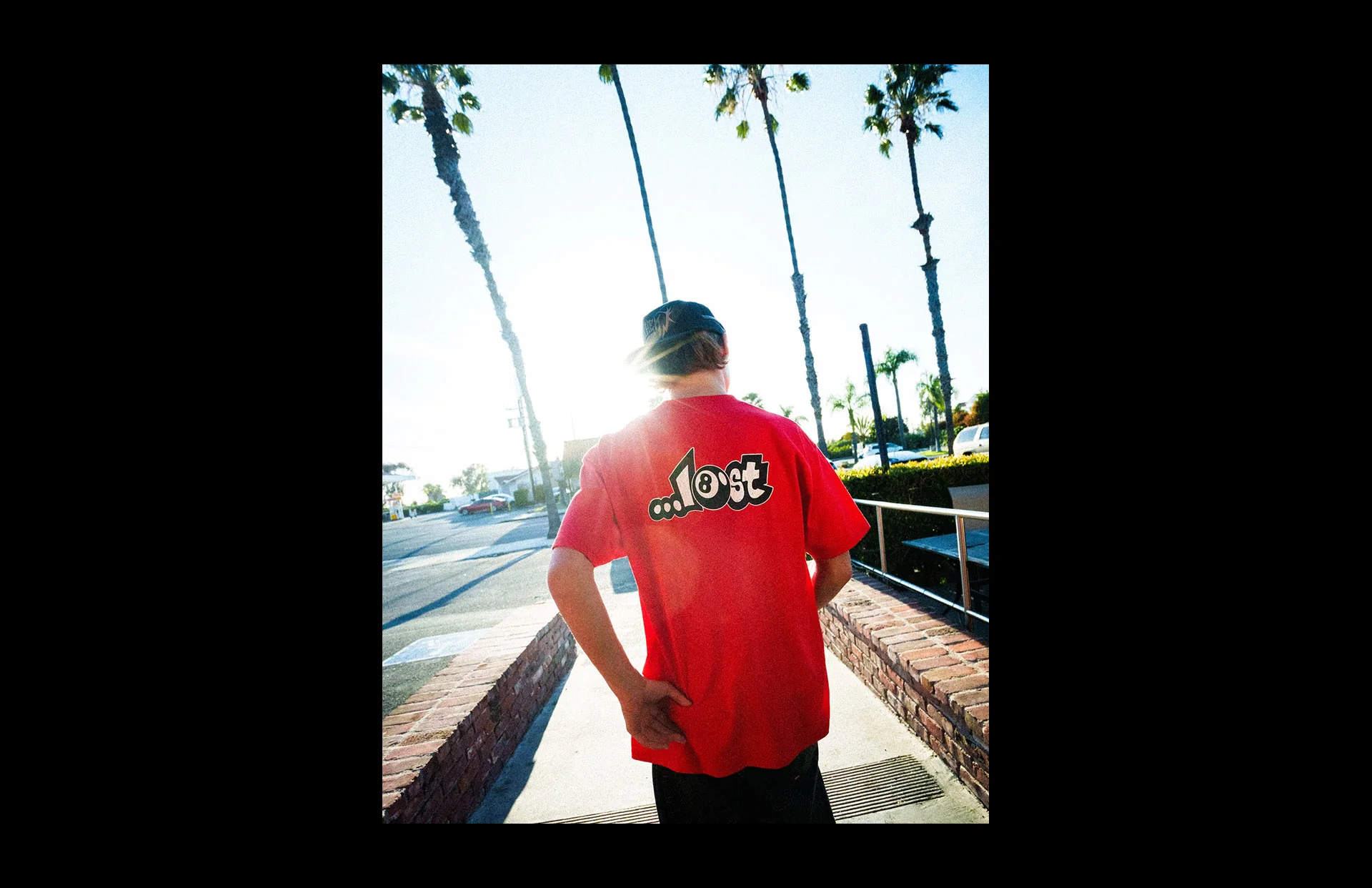 Back view of man in sunlight